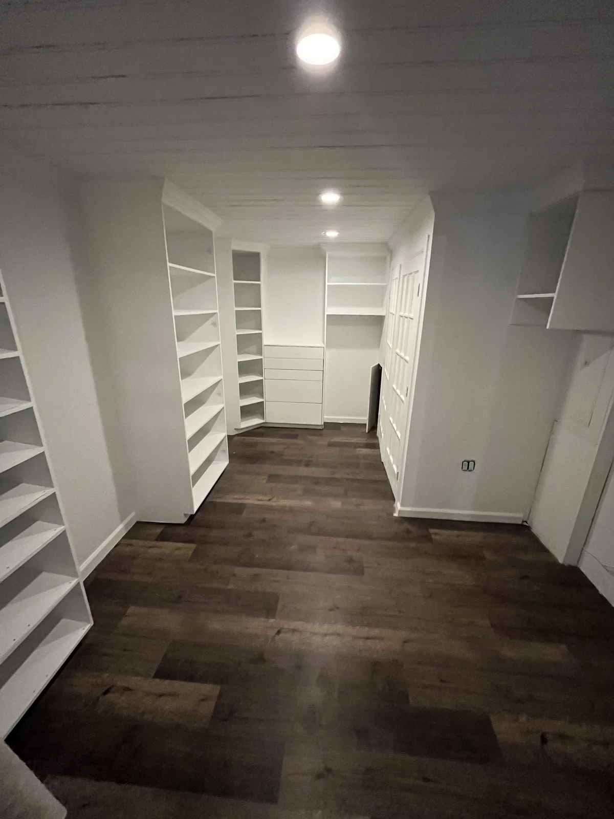 Closet installation in progress